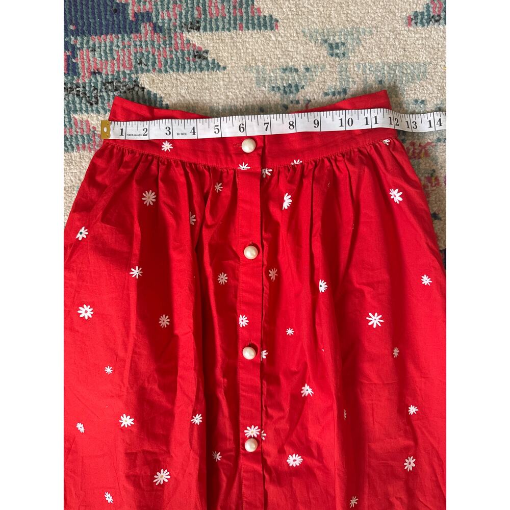 ban.do  Floral Daisy A Line MIDI Skirt XS - Picture 5 of 6